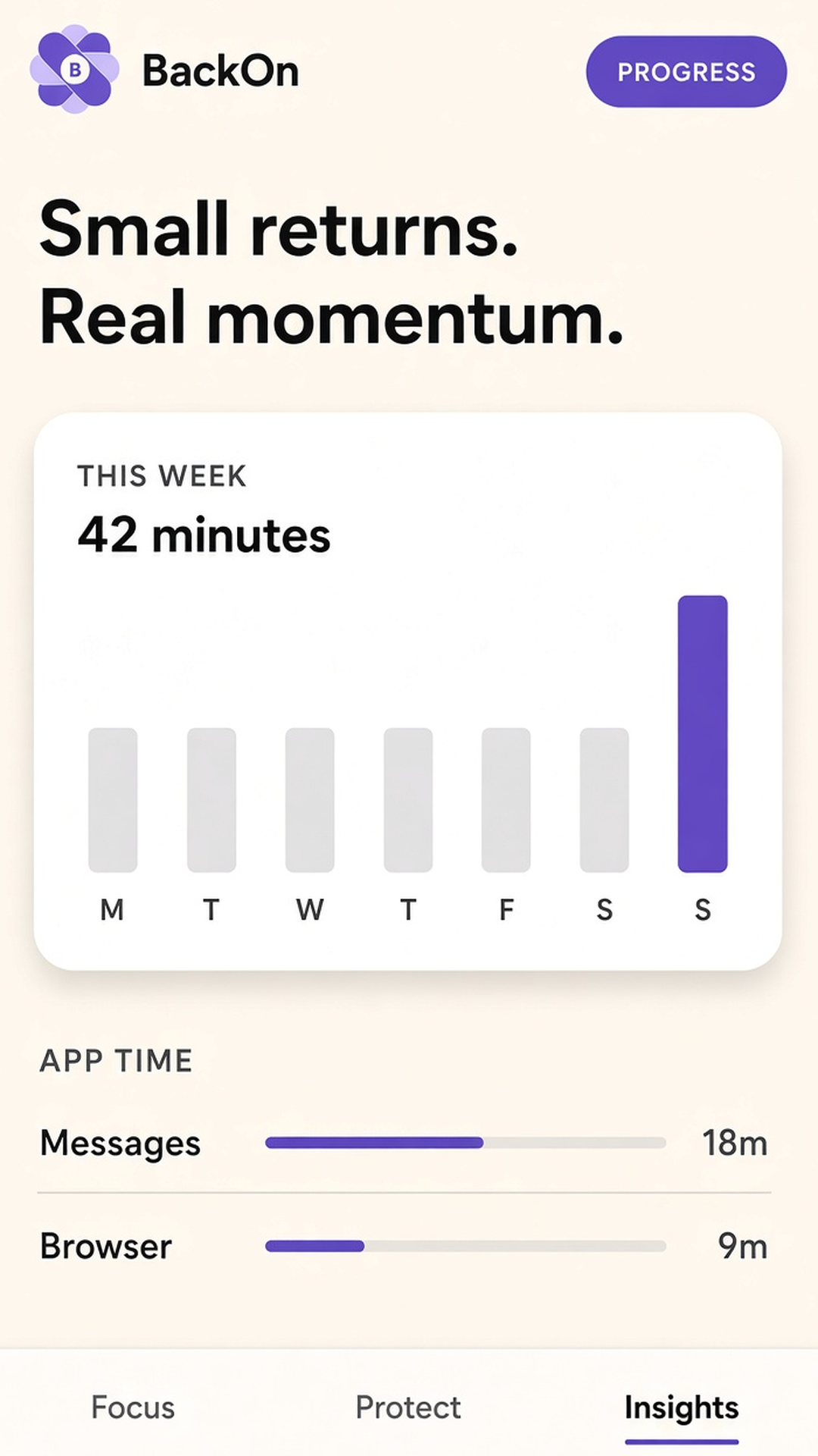BackOn insights screen